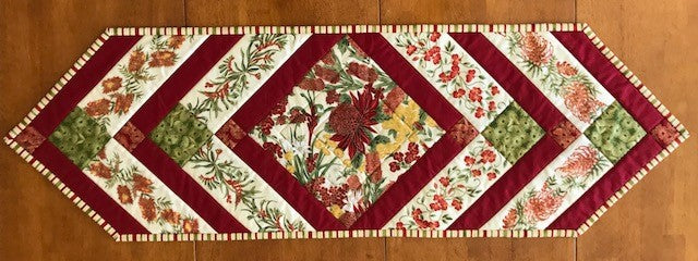 Australian Floral Table Runner (Floral on Black)