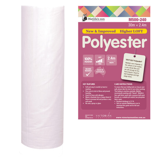 Batting - Polyester 2.4m Wide x25cm