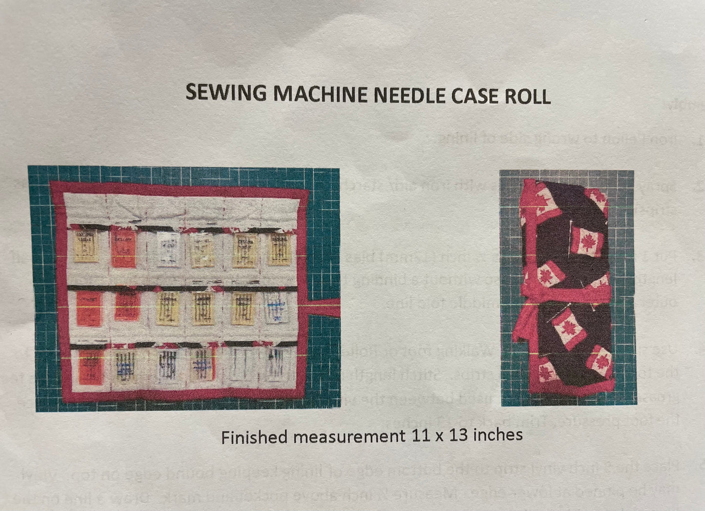 Machine needle case roll kit